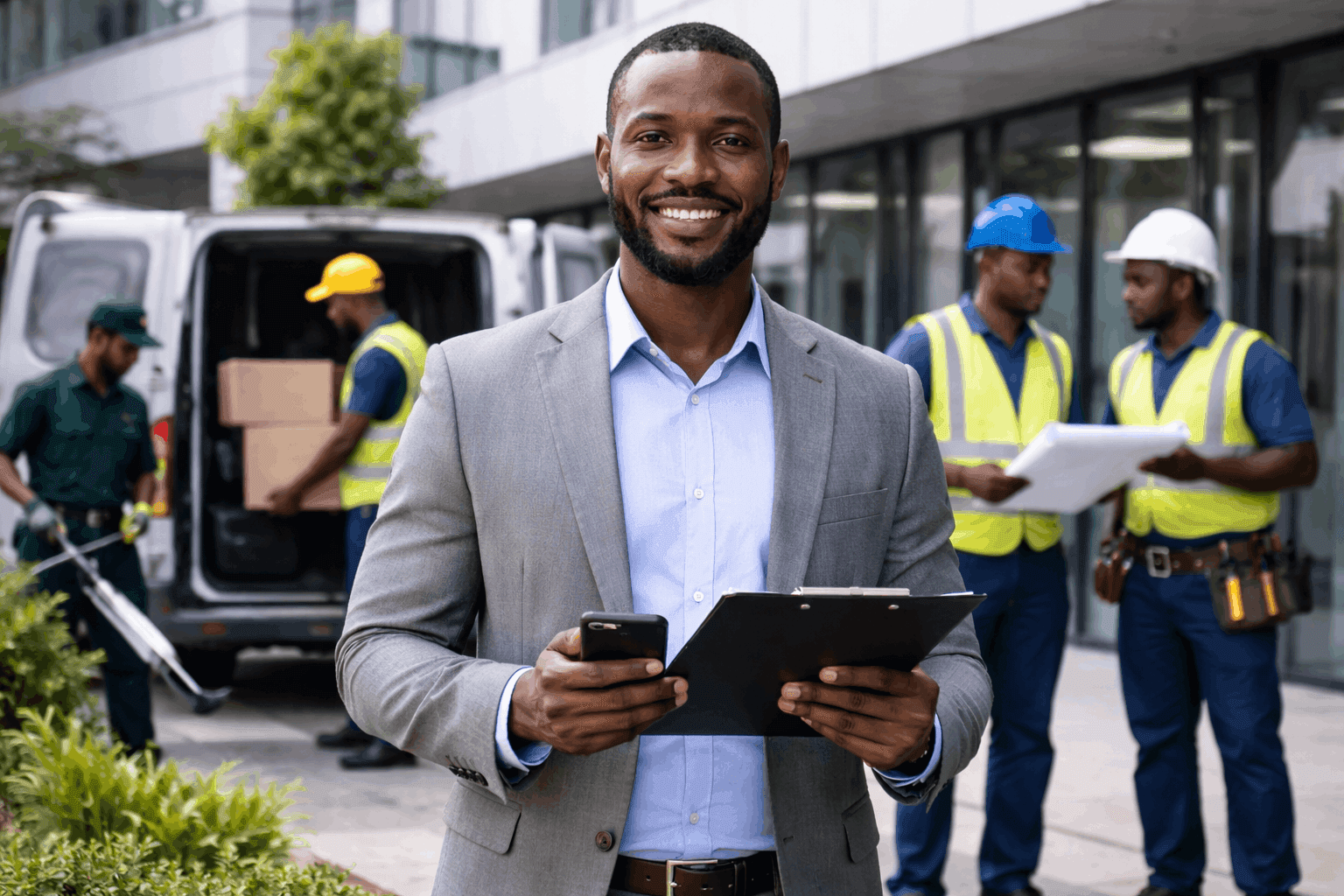 Vendor management professional coordinating facility services